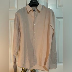 Theory Irving Shirt in Linen Twill powder pink size XS